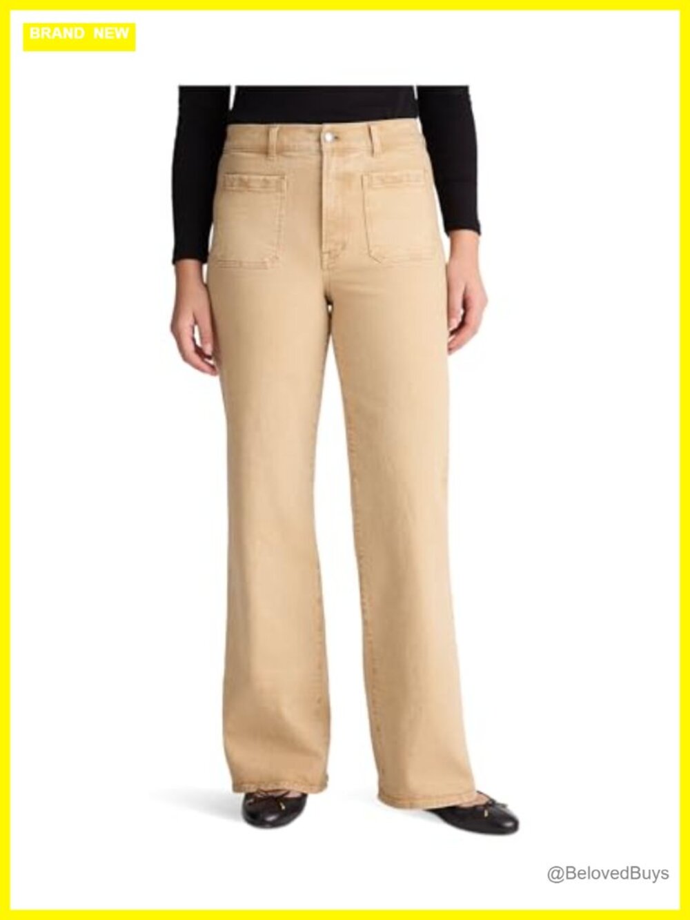 Madewell Emmy Wide-Leg Pants Mid-Rise Cotton Blend Trousers